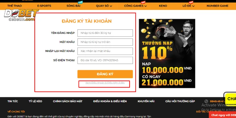 DEBET - Nhà cái cá độ bóng đá online đẳng cấp Châu Âu tại hairsmashing.sa.com 12 Đăng ký tài khoản tham gia đơn giản