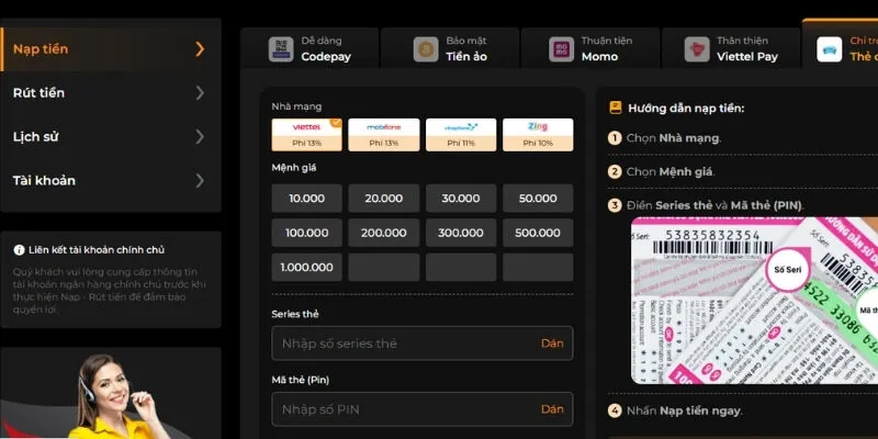 Debet thường xuyên có các chương trình thưởng hấp dẫn cho người chơi